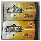 2 Boxes ArmsCorp .380 Ammo