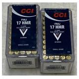 2 Boxes CCI .17HMR Ammo
