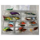 Lures in Plastic Tackle Box
