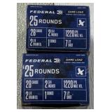 50 rnds Federal 28GA Shotshell