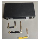 3 - Nice Queen Steel Knives & Knife Case