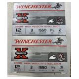 2 Boxes Winchester 12GA 2 Shot 3"