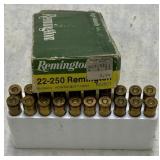 20 rnds Remington .22-250 Ammo