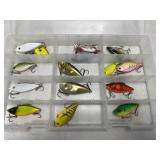 Lures in Plastic Tackle Box