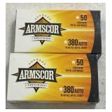 100 rnds ArmsCorp .380 Ammo
