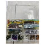 Tackle Box Full of Baits, Worms, Jigs