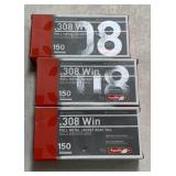 3 Boxes Aguila .308 Ammo