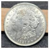 1921 Morgan Dollar AU