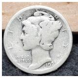 1921 Mercury Dime