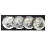(4) BU Kennedy Half Dollars: 2016, 18, 21, 22