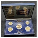 2000 5 Coin 25 K+ Gold Plated Set In