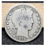 1915-S Barber Half Dollar