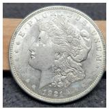 1921-D Morgan Dollar AU