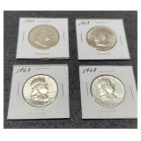 (4) 1963 Half Dollars