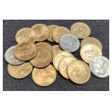 (19) Dollar Coins: