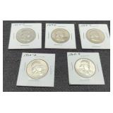 (5) F. Half Dollars: