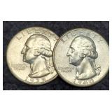 (2) W. Quarters MS: 1939-D, 1940
