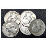 (5) Silver W. Quarters: