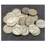 (20) Silver War Nickels