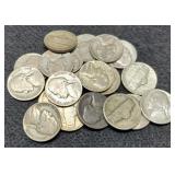 (20) Silver War Nickels