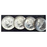 (4) BU Kennedy Half Dollars: 2016, 18, 21, 22