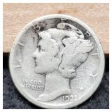 1921-O Mercury Dime
