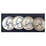 (4) Silver W. Quarters: