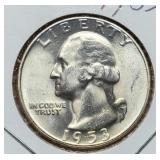 1953-S W. Quarter Gem BU