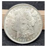 1921 Morgan Dollar AU