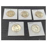 (5) 1962-D F. Half Dollars AU