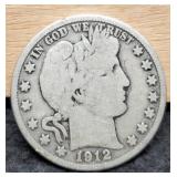 1912-D Barber Half Dollar