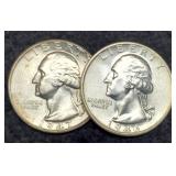 (2) Gem BU W. Quarters: 1946-S, 1947