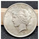 1923 Peace Dollar AU