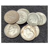 (9) Roosevelt Silver Dimes