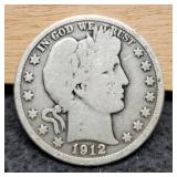 1912 Barber Half Dollar