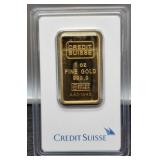 1 Troy Oz. Gold 999.9 Bar By Credit Suisse In Mint