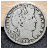 1909 Barber Half Dollar