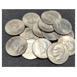 (15) 1976 Bicentennial Ike Dollars AU
