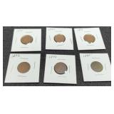 (6) Indian Head Cents: