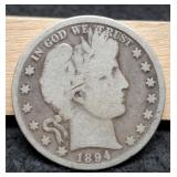 1894 Barber Half Dollar