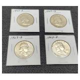 (4) 1963-D F. Half Dollars