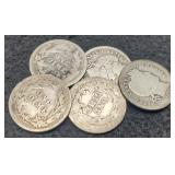 (5) Barber Dimes: