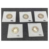 (5) Different 2006-S Silver Proof Quarters