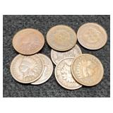 (8) Indian Head Cents: