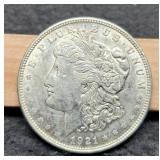 1921-D Morgan Dollar AU
