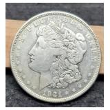 1921-D Morgan Dollar XF
