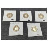 (5) Different Silver Proof Quarters