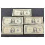 (5) 1935 $1 Silver Certificate Notes