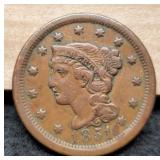 1851 Large Cent