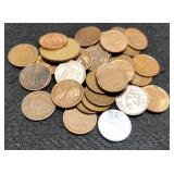 Lot w/ 1892 Indian Head, 28 Wheat Cents,